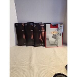 4 PAIR TALBOTS SILKY SHEER TOE‎ PANTYHOSE WOMANS SIZE C CONTROL TOP COLOR NEW